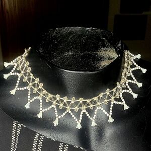 VINTAGE CHOKER OF DELICATE LACY BEADS